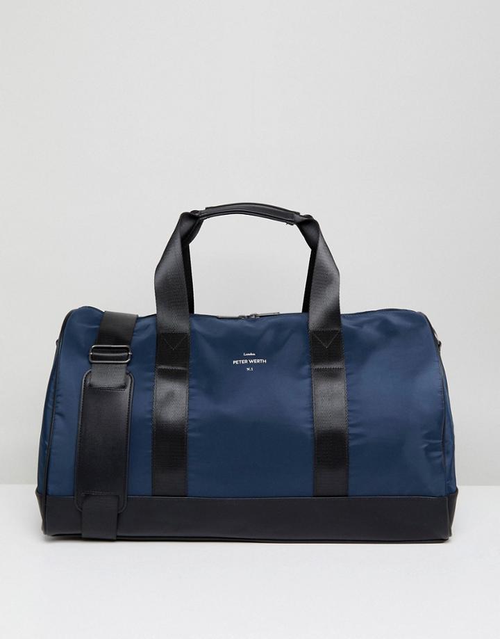 Peter Werth Nason Nylon Carryall - Blue