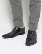 Frank Wright Wing Tip Brogue Shoes In Black Leather - Black