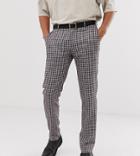 Heart & Dagger Checked Pants In Gray - Gray