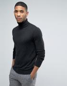 Kiomi Roll Neck Sweater In Fine Knit - Gray