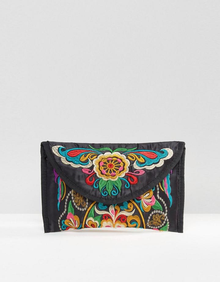 Reclaimed Vintage Embroidered Envelope Clutch Bag - Multi