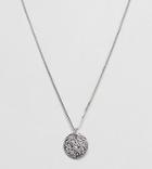 Designb Circle Pendant Necklace In Sterling Silver Exclusive To Asos - Silver