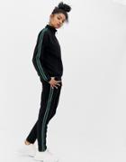 Blend She Candon Sports Stripe Pants - Black