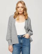 Miss Selfridge Short Cardigan In Gray-grey
