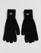 Puma Knit Gloves In Black 04131604 - Black