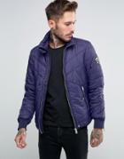 Diesel W-generic Quilted Jacket - Navy