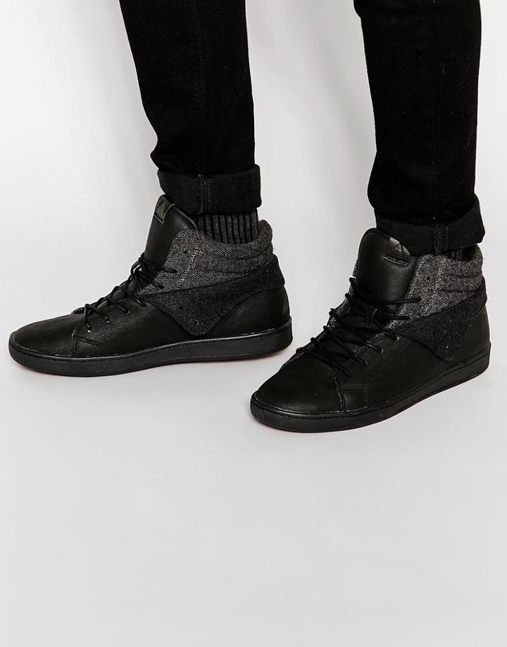 Aldo Tancredi Leather High Tops - Black