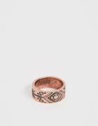 Classics 77 Engraved Band Ring In Copper-orange