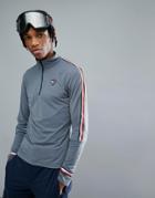 Tommy Hilfiger X Rossignol Ryan Tech Quarter Zip Long Sleeve Top In Blue - Blue