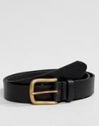 Abercrombie & Fitch Core Leather Belt In Black - Black