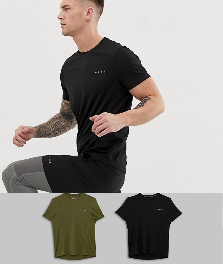 Asos 4505 Training T-shirt With Quick Dry 2 Pack Save