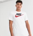 Nike Tall Swoosh T-shirt In White