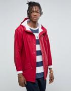 Rains Short Waterproof Jacket In Scarlet - Red