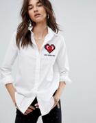 Love Moschino Pixel Logo Shirt - White