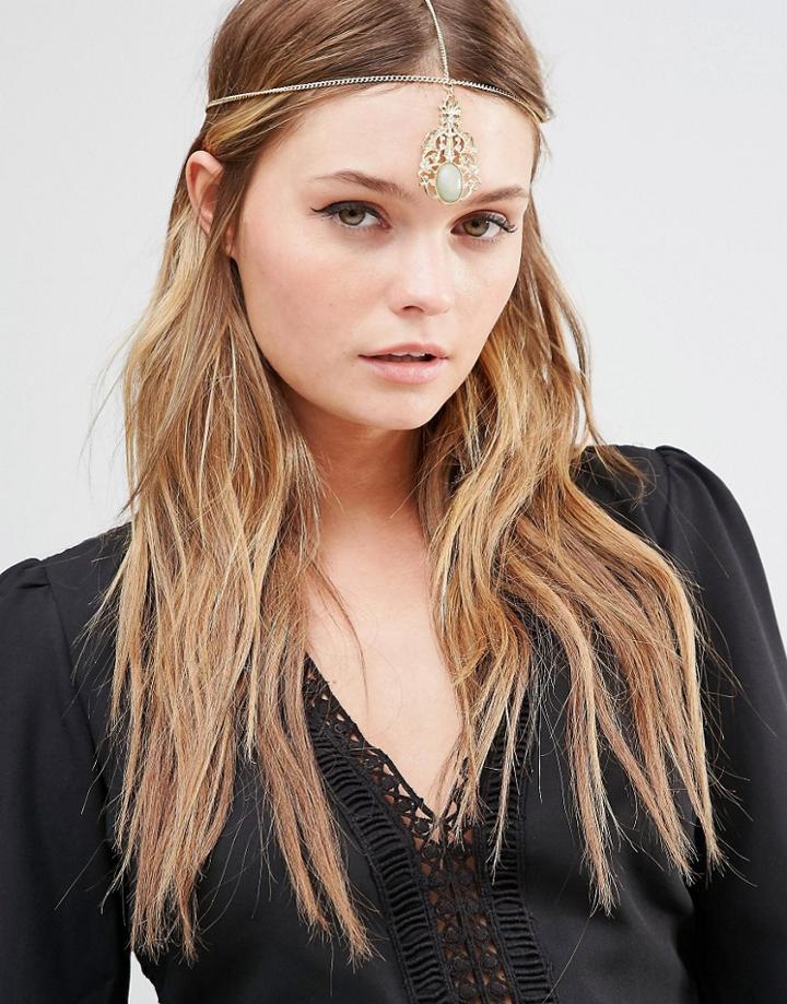 Designb London Jewelled Headband - Gold