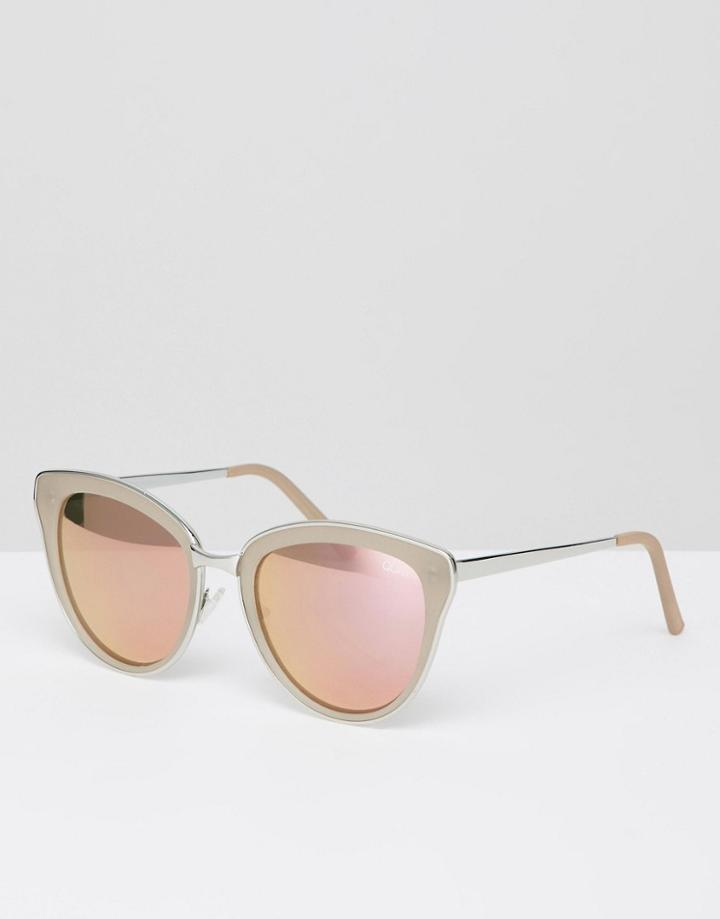Quay Australia Every Little Thing Cat Eye Sunglasses - Silver