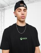 Asos Design Relaxed T-shirt With Xbox Embroidery In Black