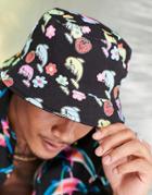 Asos Design Reversible Bucket Hat In Dolphin Print-multi