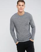 Jack & Jones Premium Sweater In Waffle - Gray