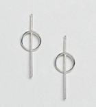 Kingsley Ryan Sterling Silver Circular Stick Drop Earrings - Silver