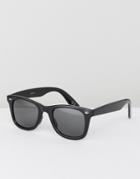 Asos Square Sunglasses In Black - Black