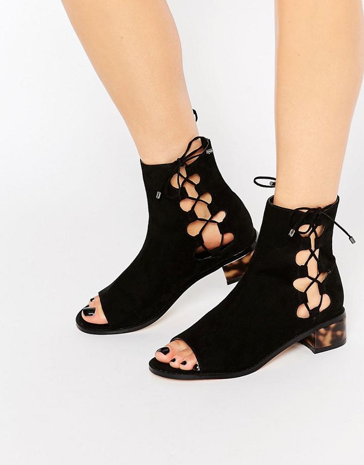 Asos Apostrophe Lace Up Boot Sandals - Black
