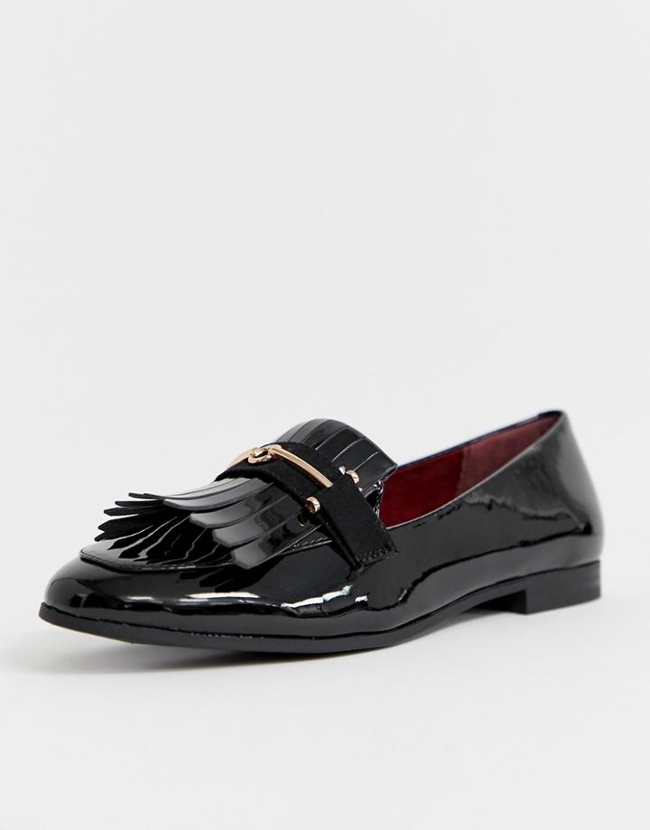 River Island Loafers With Tassels In Black