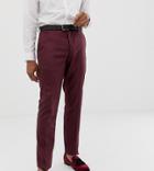 Heart & Dagger Skinny Fit Suit Pants In Red - Red