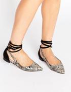 Asos Lolly Pointed Ballet Flats - Multi