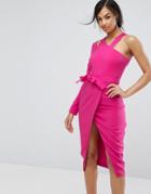 Lavish Alice Asymmetric One Shoulder Dress - Pink