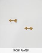 Gorjana Gold Plated Arrow Stud Earrings - Gold