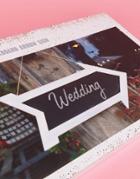 Typo Wedding Chalkboard Arrow Sign - Multi