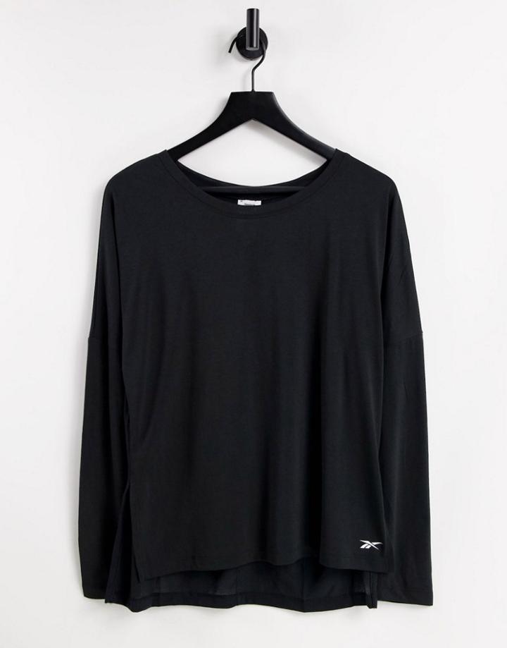 Reebok Workout Ready Supremium Long Sleeve T-shirt In Black