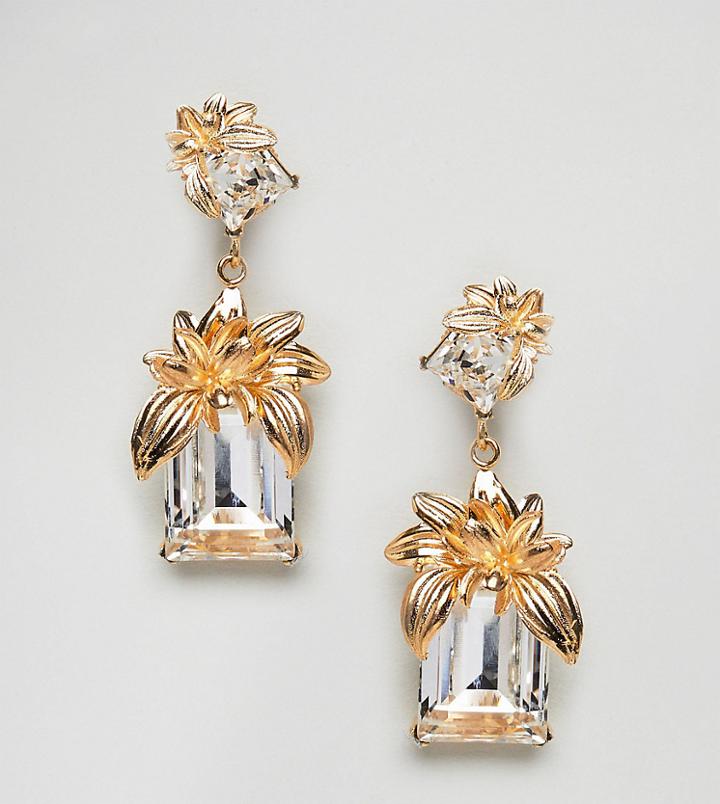 Bill Skinner Statement Flower Earrings (+) - Gold