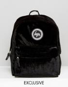Hype Exclusive Black Velvet Backpack - Black