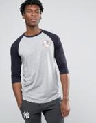 New Era Yankees 3/4 Sleeve Raglan T-shirt - Gray
