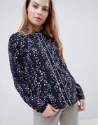 Only Ditte Floral Print Shirt - Navy