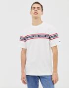 Tommy Jeans Relaxed Fit T-shirt With Chest And Sleeve Taping In White - White