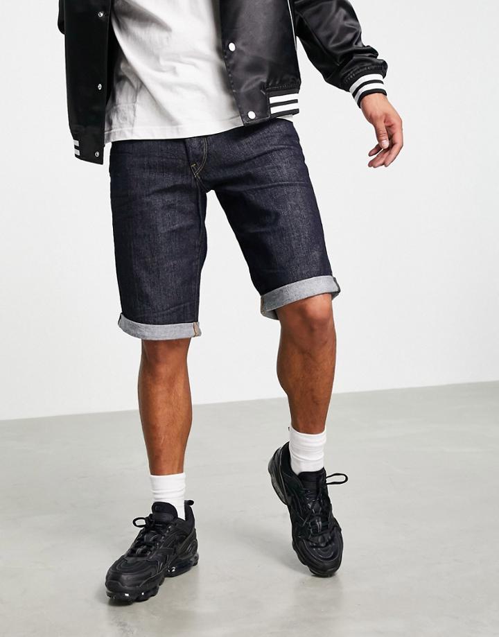 G-star 3301 Denim Shorts In Darkwash-blues