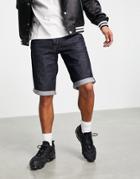 G-star 3301 Denim Shorts In Darkwash-blues