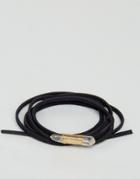 Asos Wrapped Stone Bracelet - Black