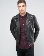Lee Leather Perfecto Biker Jacket - Black
