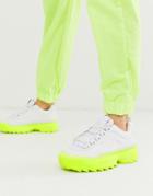 Fila Disruptor Ii Sneakers With Yellow Fade Sole-white