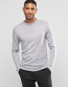 Lindbergh Sweater In Merino Wool In Gray - Gray