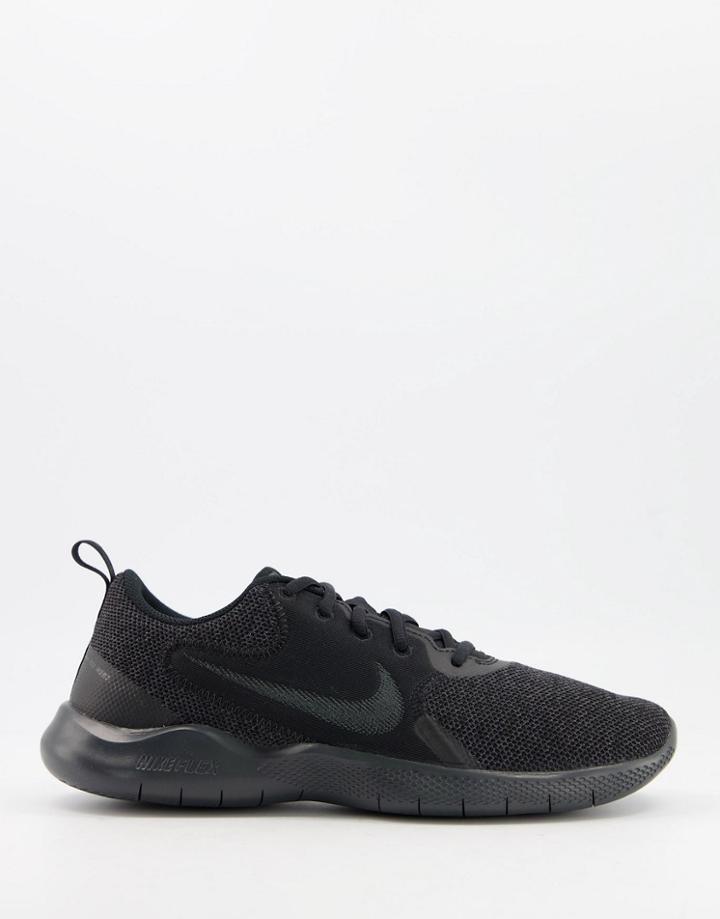 Nike Running Flex Experience Run 10 Sneakers In Triple Black