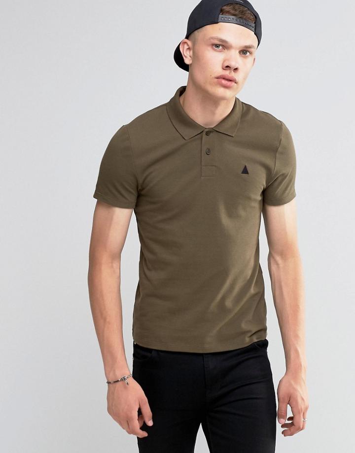 Asos Muscle Pique Polo Shirt In Green - Green