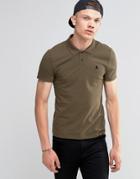 Asos Muscle Pique Polo Shirt In Green - Green
