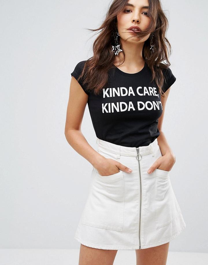 Nvme Kinda Care Kinda Dont T-shirt - Black