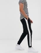 Only & Sons Side Stripe Sweat Sweatpants In Black