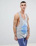 Asos Design Atari Extreme Racer Back Tank - Gray